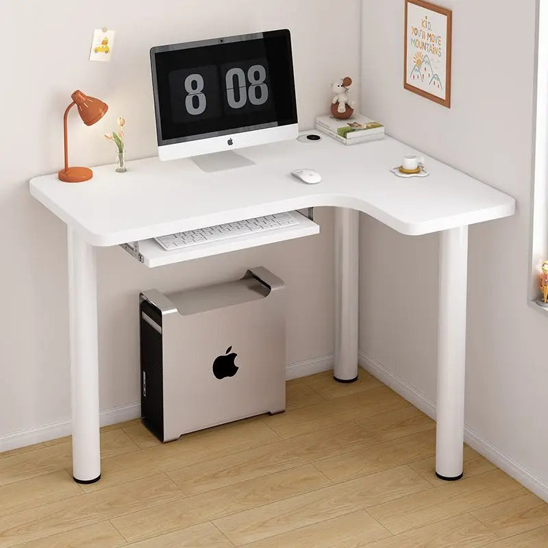 Solid Madera Corner Desk Furniture L Shaped Hogar Office Desk Moderno Study Writing Mesa Computer Desk for Small Spaces