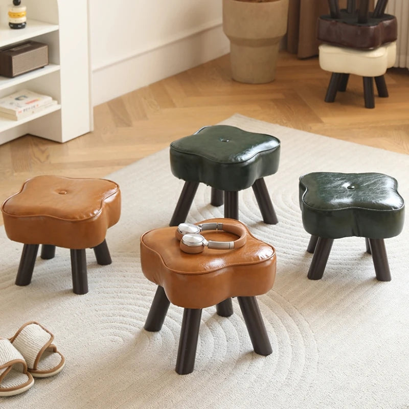 Sofa Stool Customizable Stool with 4 Legs Solid Pine Stool Salón
