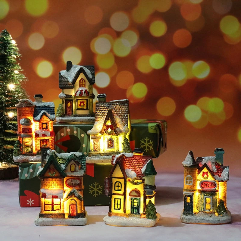 Navidad House Luz Decoraciones For Hogar Adornos Niños Xmas Regalo Año Nuevo 2025 Navidad Decor Dormitorio Luz nocturna With Batería