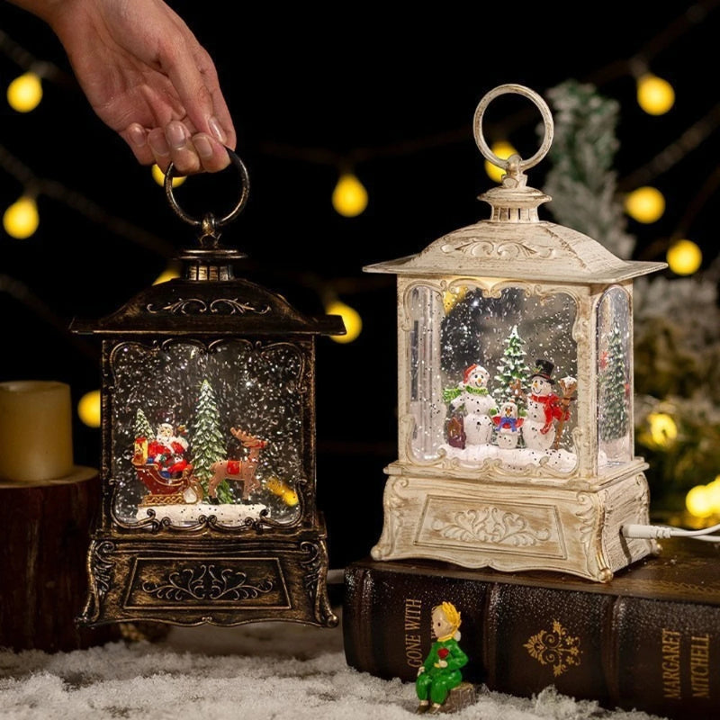 Decoraciones navideñas Navidad Crystal Ball Music Box Adornos Navidad Crystal Luces Navidad Regalos  Navidad Decor