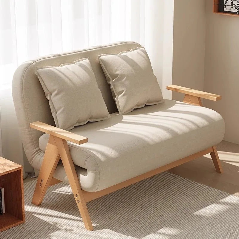 Multifunctional Solid Madera Folding Sofa Bed - Salón Single Double Foldable Sofa 85/105/125 Cm Various Sizes Available