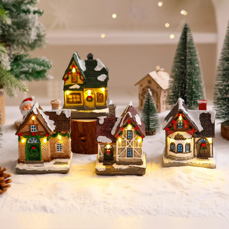 Navidad House Luz Decoraciones For Hogar Adornos Niños Xmas Regalo Año Nuevo 2025 Navidad Decor Dormitorio Luz nocturna With Batería